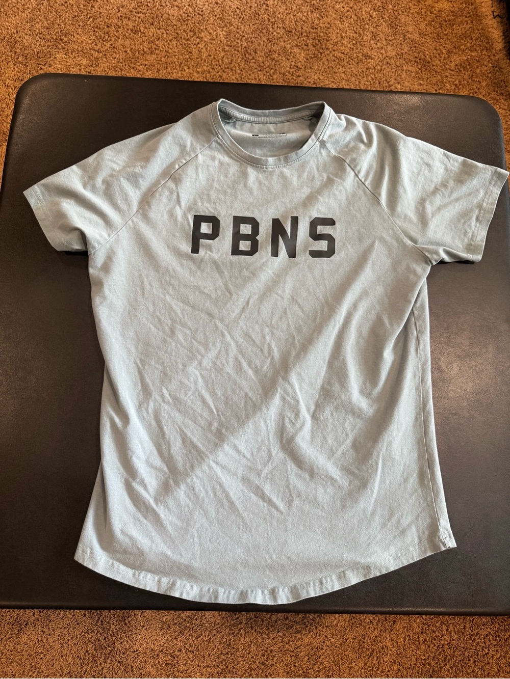Alphalete PBNS L Short Sleeve Crewneck Tee in Pale Blue